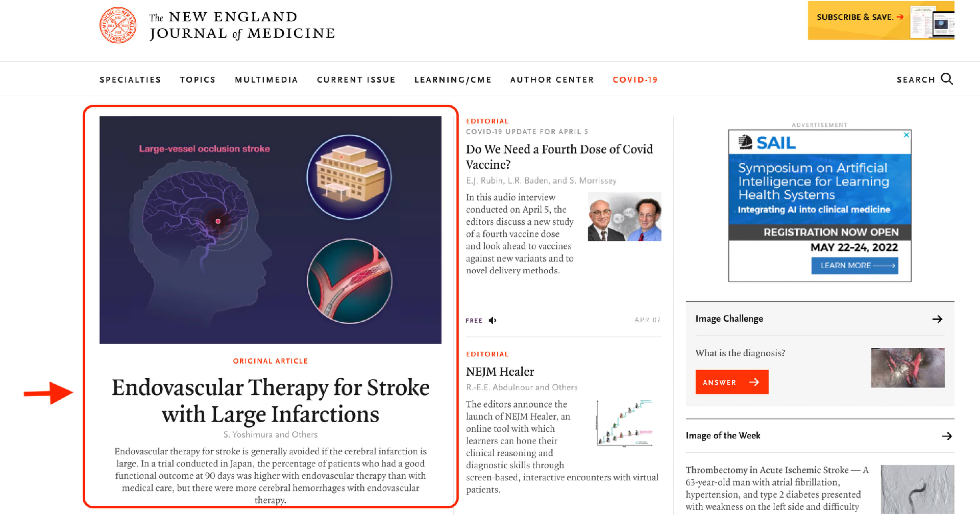 New England Journal of Medicineのアニメーションで紹介されました！