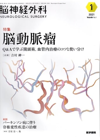 医学雑誌「脳神経外科」での脳動脈瘤特集を担当しました