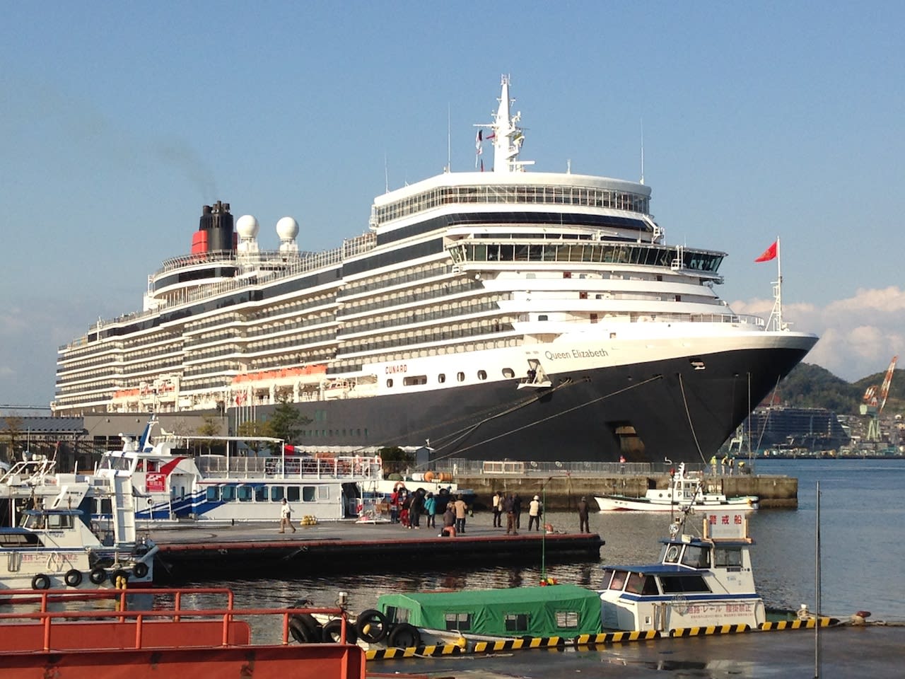 Queen Elizabeth号@長崎